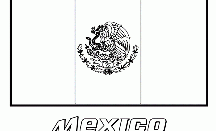 Mexican flag coloring book