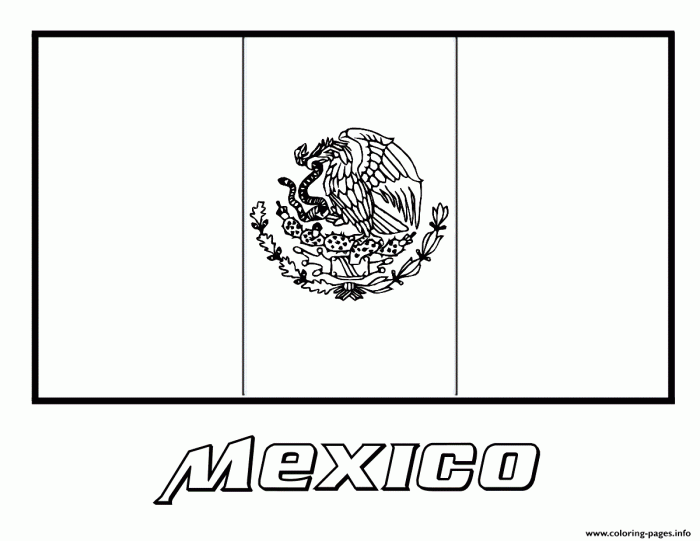 Mexican flag coloring book