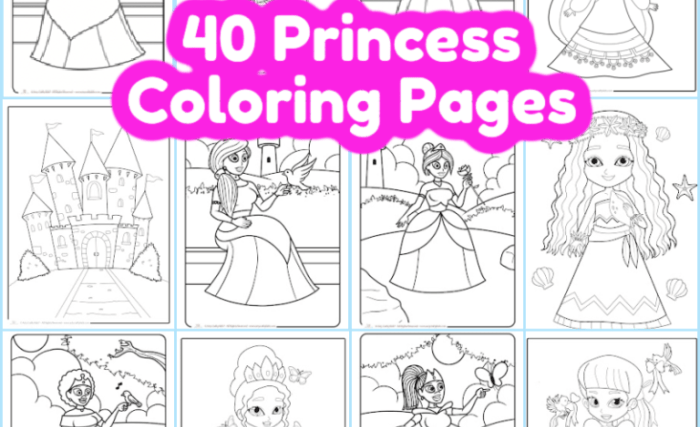 Princess coloring book free