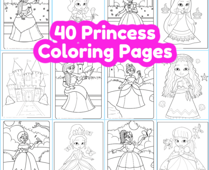 Princess coloring book free